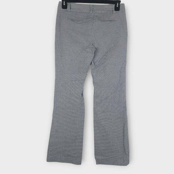 Banana Republic Striped Pants Size 6 Gray Trousers Business Casual Retro Classic - Picture 2 of 10